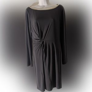 Womens Gray Jessica Simpson Long Sleeve Dress Size 8